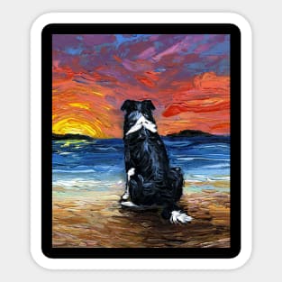 Beach Days - Border Collie Sticker